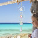 1/5pcs Shiny Moon Sun Heart Ball Wind Chimes Home Balcony Window Car Room Dec