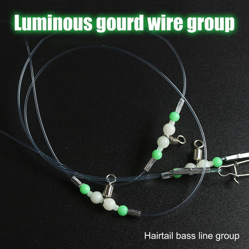 360 Degree Luminous Fishing Swivels Line Fishing Rolling Connector (110cm)
