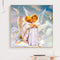 Rhinestone Picture Drawing 5D DIY Angl Full Round Drill Diamond Painting Art