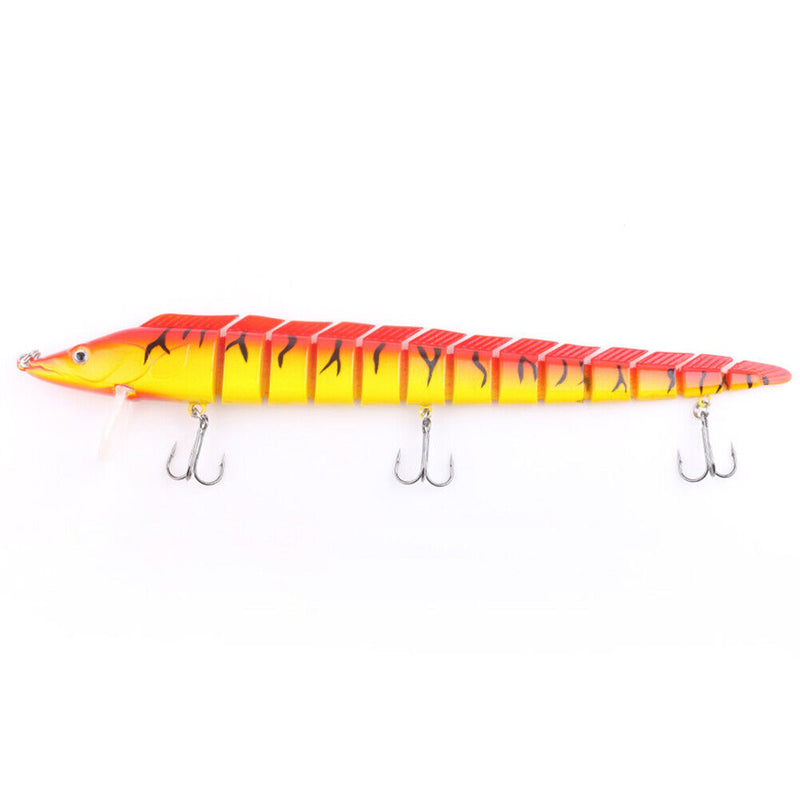 23cm 46g Simulation Fishing Lures Artificial Wobbler 13 Segments Bait (D) Newly