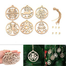 Wooden Pendants Hanging Ornaments Xmas Tree Wood Chip Christmas Decorations