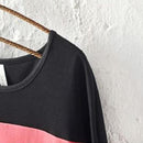 Fashion Casual Women Summer T-shirts Bat Sleeves Loose Tops (Black)(L)