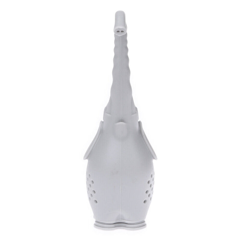 Silicone Elephant Shape Mug Cup Loose Leaf Herb Filter Tea Infuser (Gray) Newly