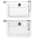Women Girls Waterproof Bling Transparent Coin Purse Wallet Card Bag Card Pouch