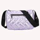 Women Nylon Thread Handbag Winter Korean Fashion Pure Color Top-handle Bags