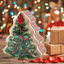 Christmas Tree Shaped Tin Box Cookies Candy Gift Storage Box Organizer Holder