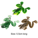 5.5cm Frog Soft Bait with Hook Freshwater Artificial Fishing Lures (Green) Newly