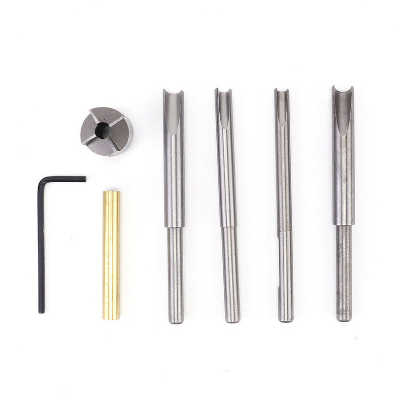 7x Barrel Trimmer Kit Pen Wood Mill Trimming System Cutting Head Sleeve Adapter