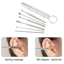6pcs Stainless Steel Ear Cleaner Ear Cleaning Tool Curette Ear Spoon Health Care