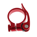 34.9mm MTB Bike Cycling Saddle Seat Post Clamp Quick Release QR Style Red Newly