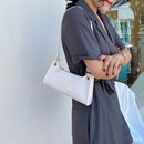 Fashion Solid Women Tote Bag Alligator PU Shoulder Handbag Street Underarm Purse