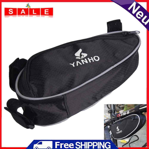 Black Bike Bike Accessories Front Tube Frame Bag For Bicycle Tasc