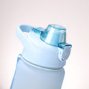 Outdoor Water Bottle with Straw BPA Free Gradient Sport Drinking Cup (Blue)