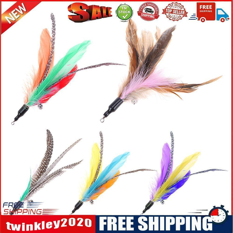 5pcs/lot Colorful Cat Toys Feather Replacement for Interactive Cat Wand