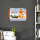 Flying Fortress Girl Metal Sign Plaque Wall Poster Decor for Home Cafe Bar