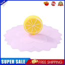 Cartoon Silicone Cup Cover Clear Cherry Heat-resistant Reusable Lid (Lemon)