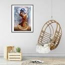 5D DIY Full Drill Round Shape Sun God Rhinestone Diamond Drawing Home Decoration