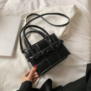 Rero Women Checker Pattern Thick Chain Shoulder Messenger Bags Casual PU Purse