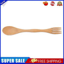 Creative Wooden Double Side Fork Spoon Together Wooden Personalized Tableware