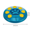 Pet Dog Rotating Feeding Food Bowls Cat Slow Eating Feeder Dish (Lake Blue)