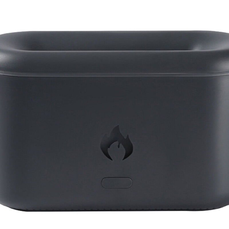 Essential Oil Diffuser Flame Humidifier Home Office Aromatherapy (Black)