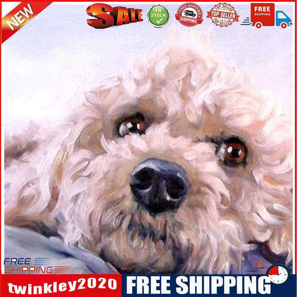 DIY Diamond Painting Kit Pet Dog Puppy 5D Full Round Rhinestone Art Picture