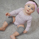 0-24M Kids Non Slip Crawling Elbow Knee Pads Infants Baby Kneecap (Grey) Newly