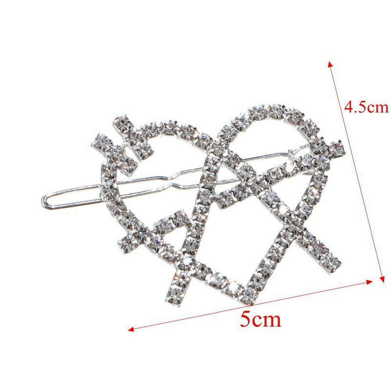 Diamond Women Girl Hair Clips Rhinestone Hairpins Barrette Shiny Headwear