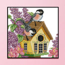 Partial Cross Stitch Birds House Embroidery Cotton Thread DIY Needleworks