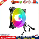 COOLMOON 12cm 5V PWM Cooling Fan Desktop PC Case ARGB CPU Radiator (Black) Newly