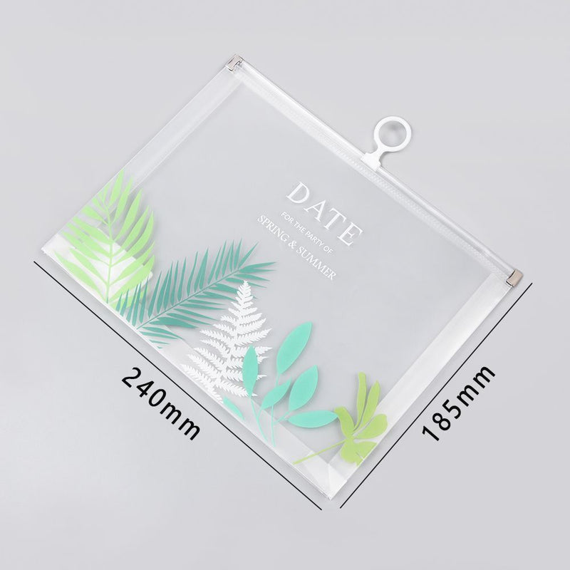 zipper Waterproof Pencil Case Paper Holder Transparent Document Bag File Folder