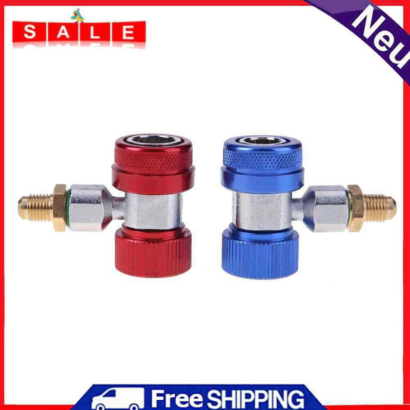 2pcs R134a Quick Connector Adjustable Car Air Conditioner Low/High Adapter