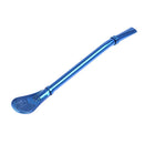 Stainless Steel Drinking Straw Reusable Sucker Spoon Filter Bar Kit (Blue) Newly