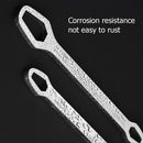 Double-Head Key Screw Nuts Wrench Ratchet Spanner Repair Hand Tool (White) Newly