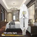 E12 5W LED SMD2835 AC85-265V Corn Bulb Screw Use Candle Light (Cold White) Newly