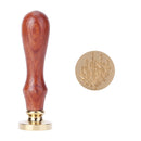 Wood Handle Paint Seal Retro Plant Pattern DIY Wax Seal Stamp Decor (C177) Newly