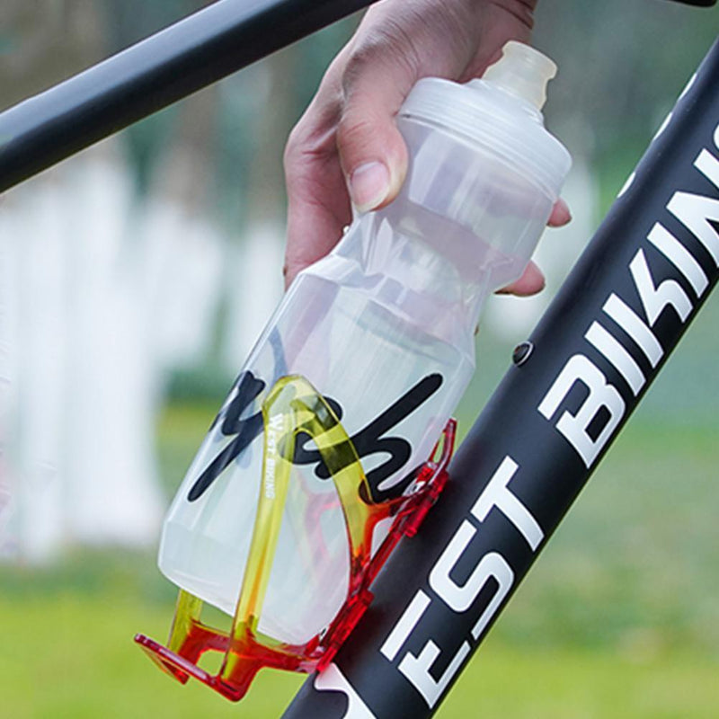WEST BIKING Water Bottle Holder MTB Road Bike Kettle Cage (Red Yellow)