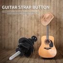 Guitar Strap Lock Button Anti-slip Belt Locks Nails Bass Accessory (Black) Newly