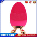 2 in 1 Facial Cleansing Brush Ultrasonic Vibration Cleaning Massager (Red)