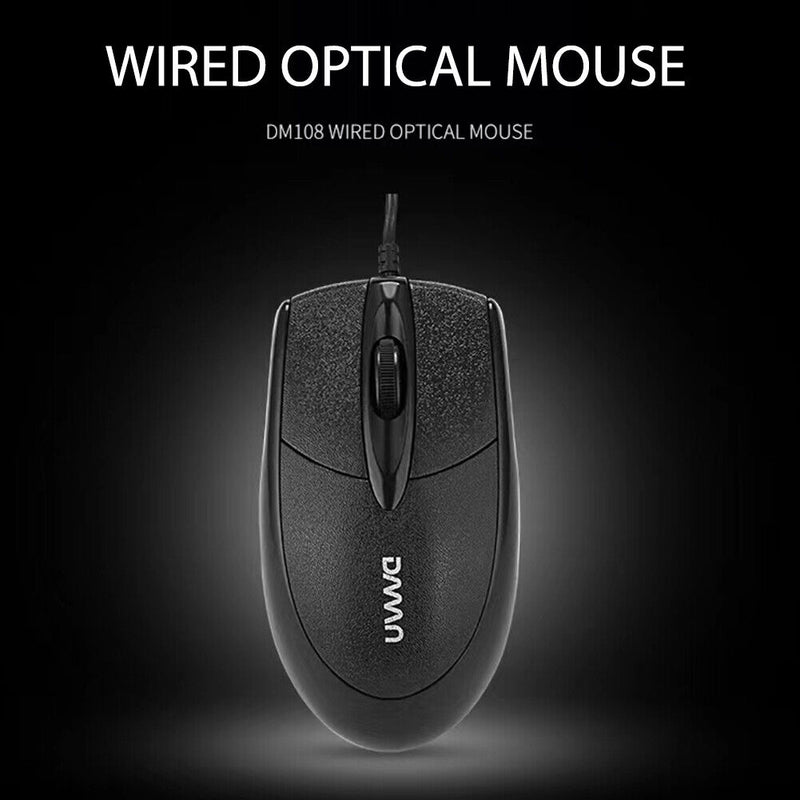 Optical USB Wired 1200dpi Business Office Ergonomic Mouse for Computer Laptop PC