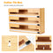 #A Foil Wrap Cutting Box Bamboo Wood Wrap Dispenser Cutter Home Kitchen Utensils