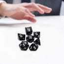 7pcs/Set Multi-Sided Digital Dices D4 D6 D8 D10 D12 D20 for TRPG (White) Newly