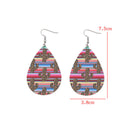 Leopard Cactus Leather Earring Set Jewelry Decoration Christmas Halloween G