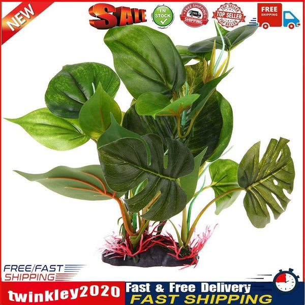 Large Leaf Aquatic Plant Simulation Aquarium Fish Tank Decoration Ornament Newly