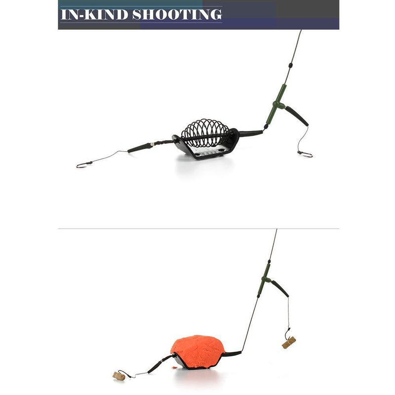 Carp Fishing Hair Rigs Sinker Cage Feeder Barbed Bait Holder Hook (50g)