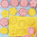 8PCS Flowers Cookie Mold Set Biscuit Cutters Baking Stamp Press Molds B1P2