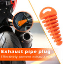 Motorcycle Exhaust Pipe Air-bleeder Plug Muffler Wash Plug Small (Orange) Newly