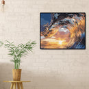 Sea Wave Painting By Number Kit Acrylic Paints Set DIY Handpainted Drawing