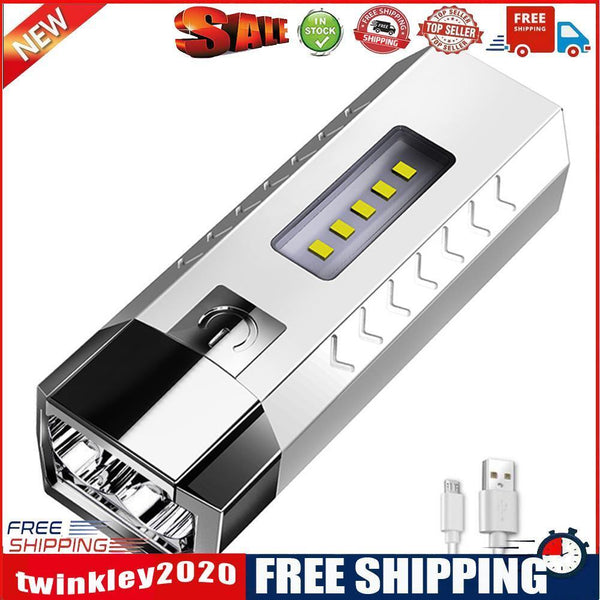 1200mAh COB LED Torch Power Bank 500lm Camping Travel Waterproof Flashlight