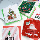 Year Merry Christmas Postcard Xmas Patterns With Envelope Mini Greeting Cards